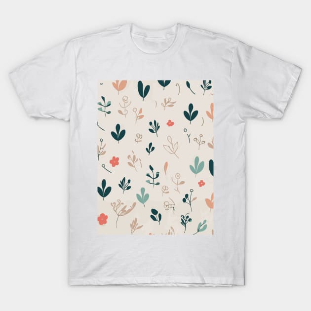 Floral Pattern Minimalistic: Zen Petal Symmetry T-Shirt by FLRW